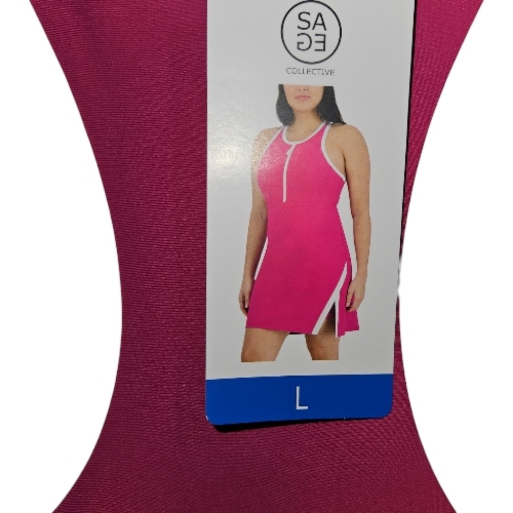 NWT Sage Collective Ladies Active Built In Shorts Split Hem Tennis Dress - Picture 4 of 7